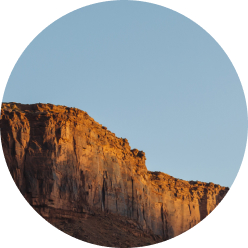 A mountain and the sky above